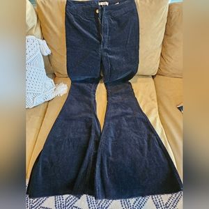 Black Corduroy Flares size 2